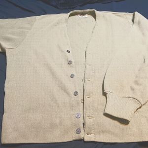 Vintage 50's style moss green cardigan